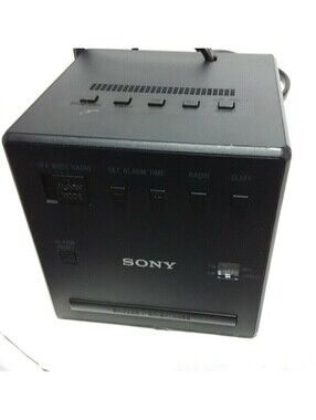 Sony ICF-C1 Digital Alarm Clock Radio AM FM LED Display Compact Bedside Black